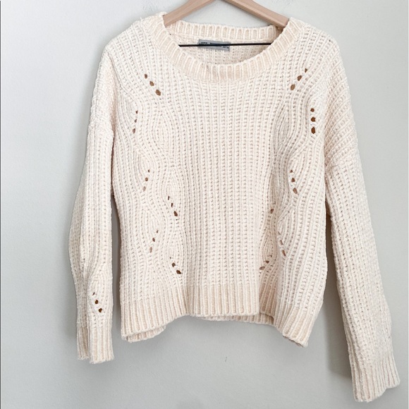 Zara Sweaters - ZARA knit cream chenille sweater